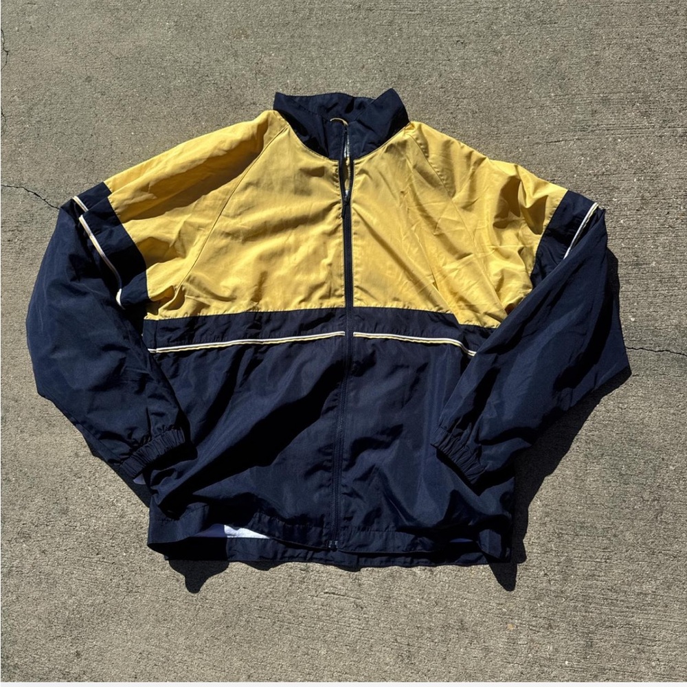 Vintage Classic Elements Windbreaker jacket in Blue and Yellow